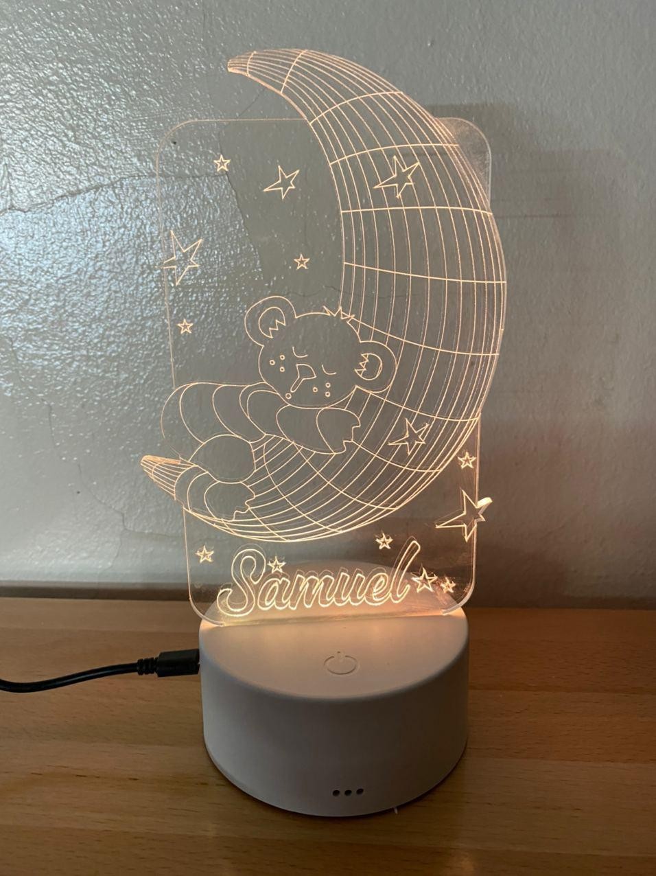Lampe LED Ours et Lune