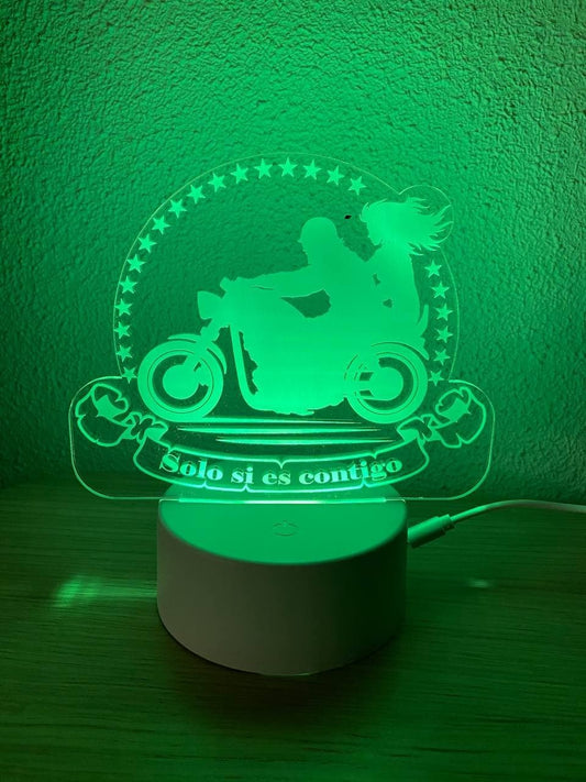 Lampe LED couple de motards