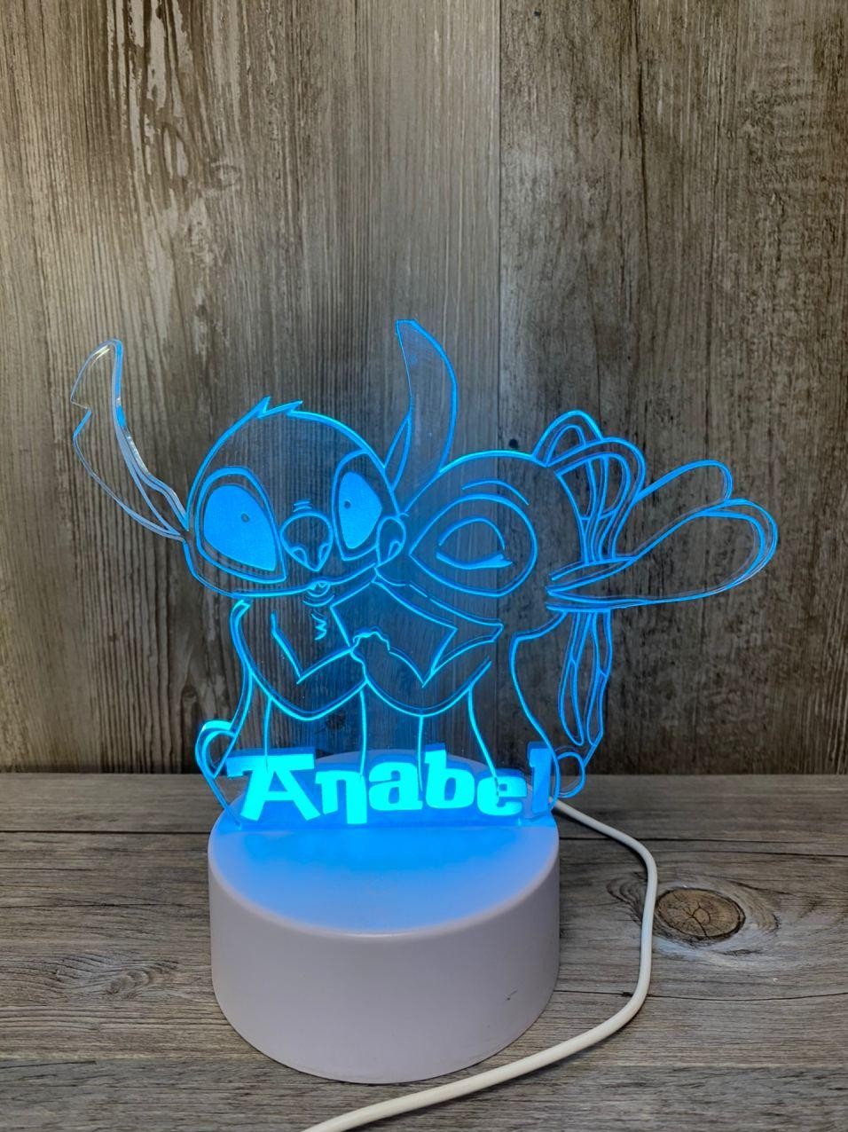 Lampe LED Stitch et Angel