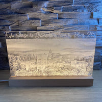 Lampe personnalisée en bois avec photo – vue 2