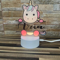 Lampe en couleur licorne – vue 2